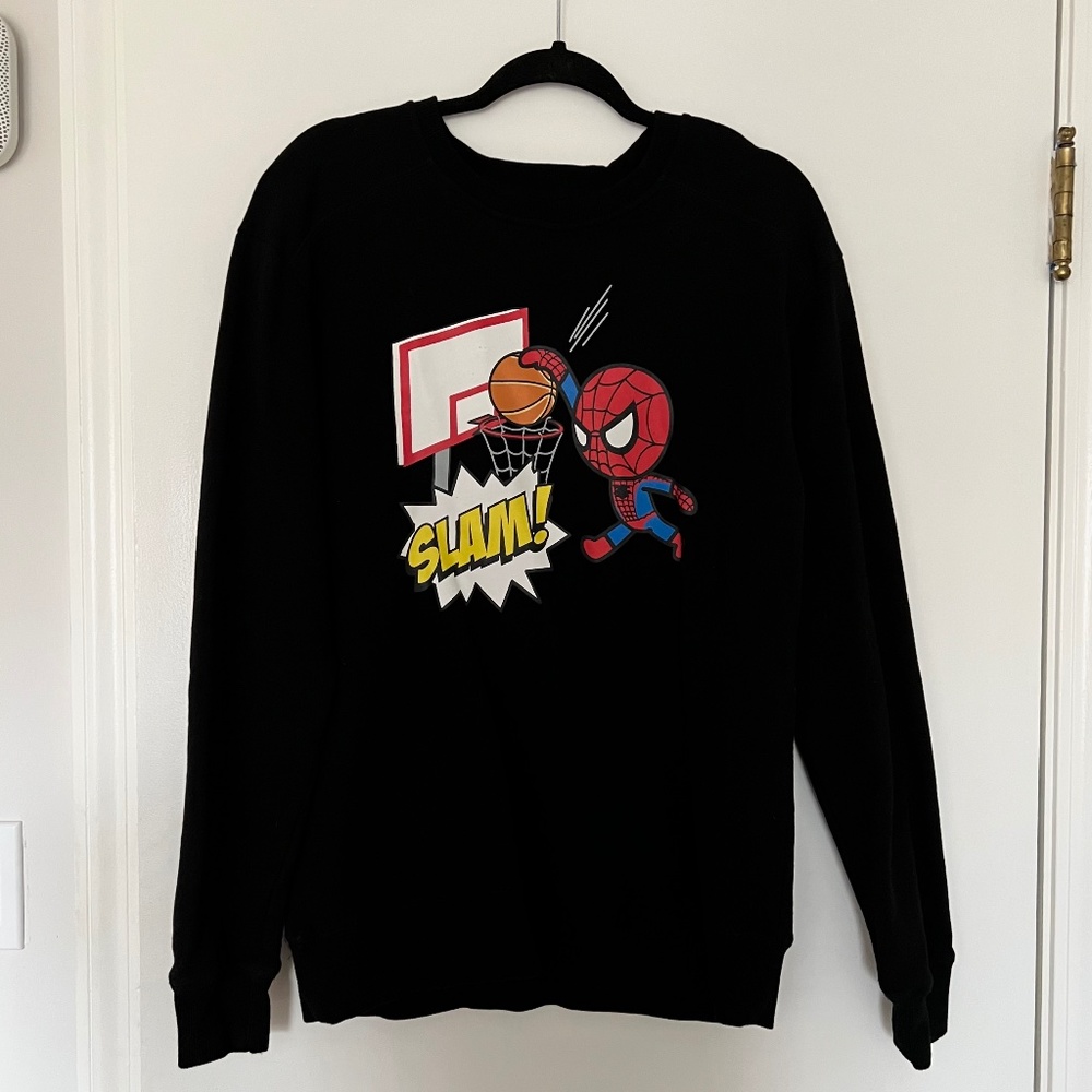 Rare Tokidoki X Marvel Spider-Man Shirt Size Small Men Basketball Sweatshirt